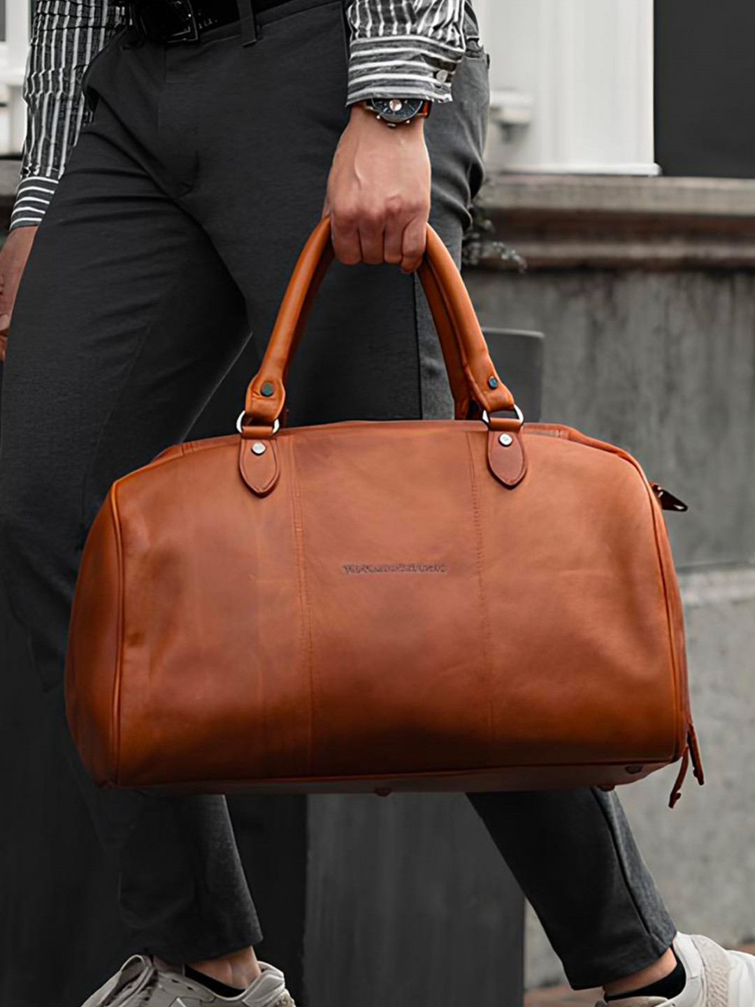 Pánská kožená cestovní taška The Chesterfield Brand Tom – koňak